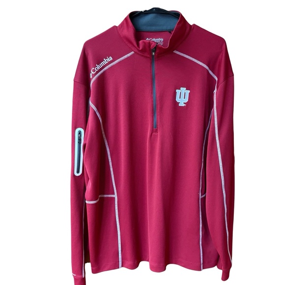 Columbia IU University Golf Shirt Quarter Zip XL - Picture 2 of 11
